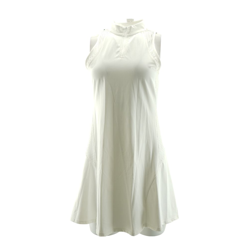 White Solid Mini Dress