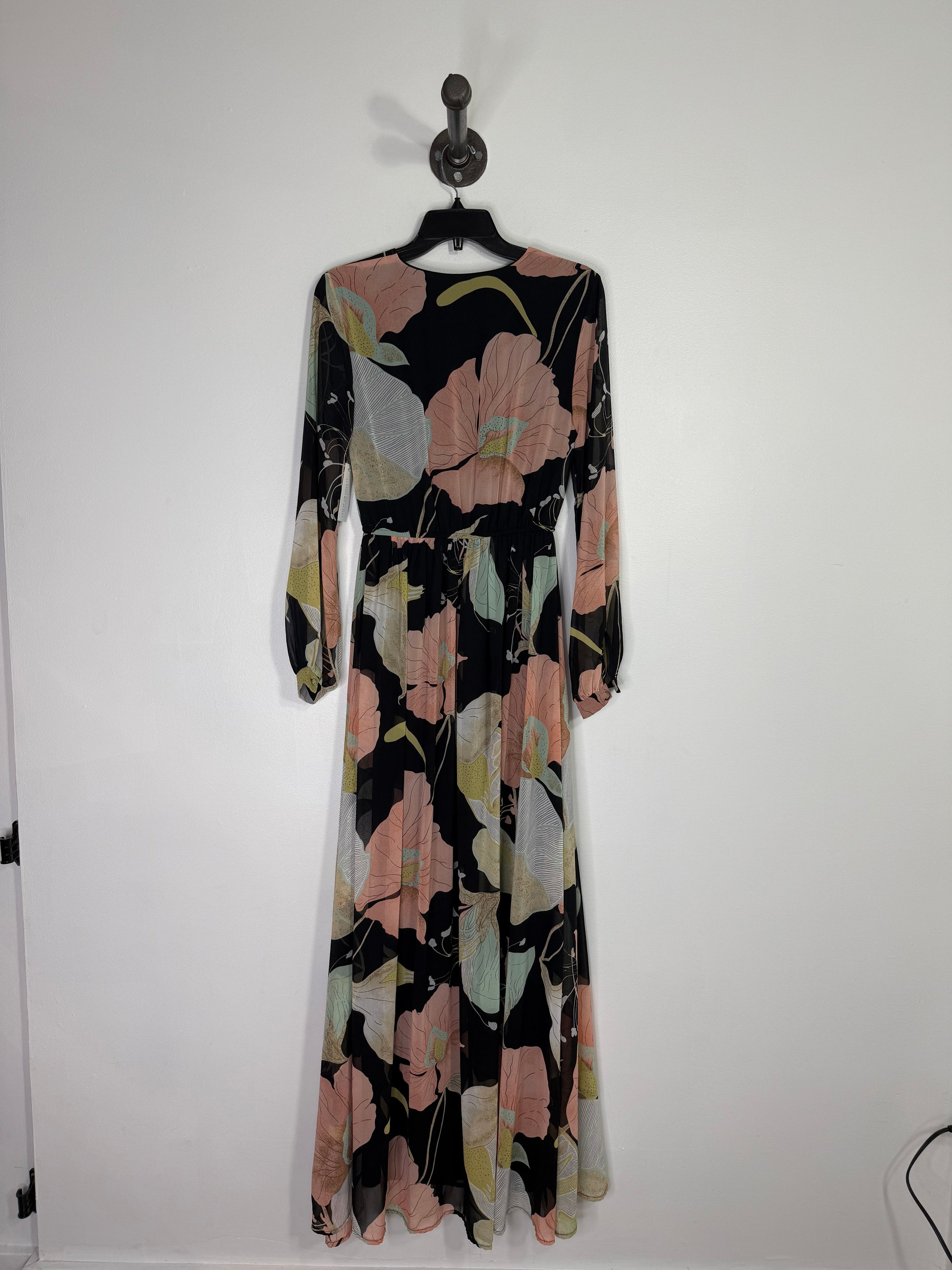 Lulus Black Floral Maxi Dress